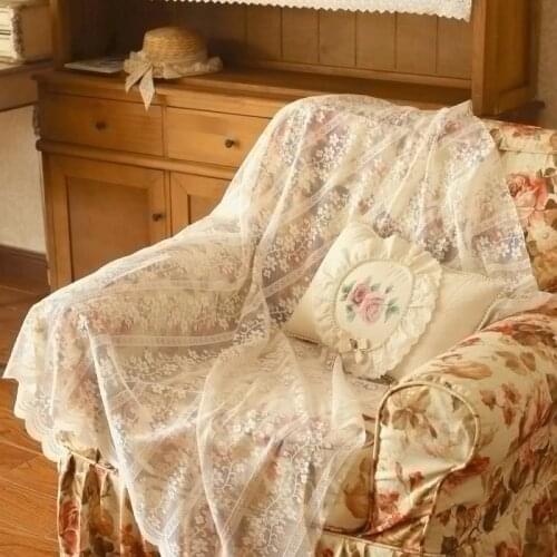 140*140cm 100*280cm Vintage Table Cloth Lace Decorative Tablecloth Dining Table Cover Cafe Restaurant Literary Background Cloth