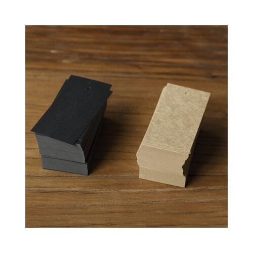 10X5CMBlank black cardboard kraft paper tag clothing label DIY bookmark hand-painted message message card