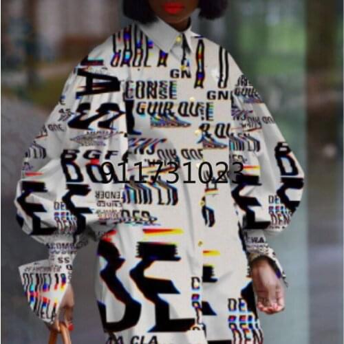 African Shirt Dresses For Women Dashiki New Style 2021 Spring Autumn Dress Africa Clothes Fashion Africaine Femme Long Blouse