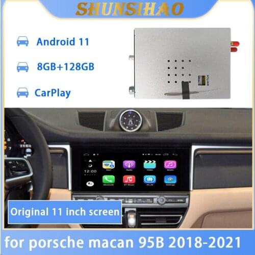 ShunSihao car GPS Android decoding box for 11 inch porsche macan 95B 2019-2021 multimedia video interface box carplay 128G