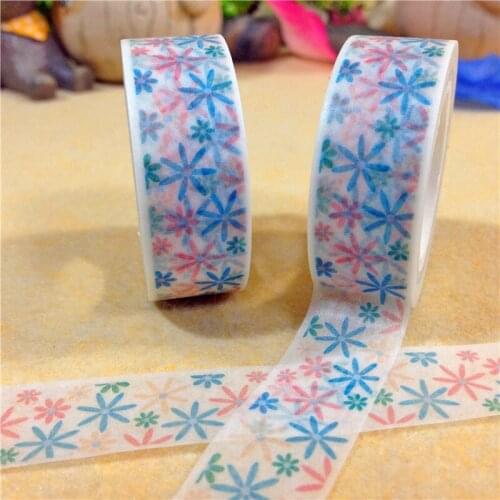 Free shipping Beautiful lift washi tape/15mm*10m*2rolls washi tape/flower and grass masking paper tape