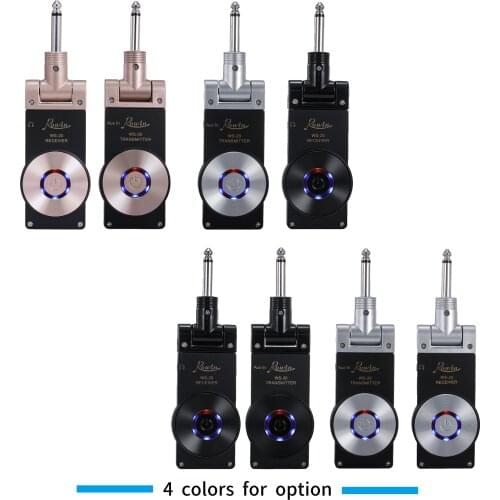Rowin WS-20 2.4G Wireless Guitar Transmitter Receiver Set 30 Meters Transmission Range with USB Charging Cable 4 colors Optional