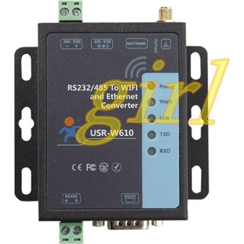 WIFI wireless serial port server RS232/485 to WIFI/RJ45 network USR-W610