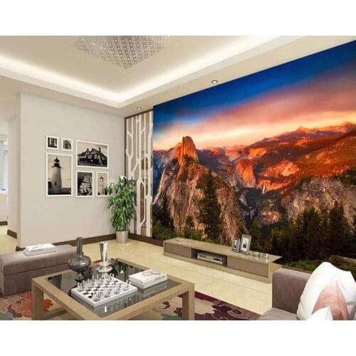 Decorative wallpaper Rolling mountains background wall