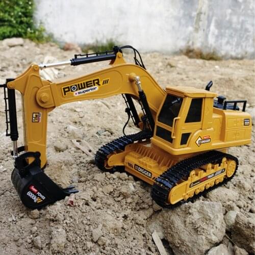 RC Excavator Children Remote Control Engineering Electric Car Kit 1/18 Truck Crawler Tractor Model Vehicle Kids Toys for Boys