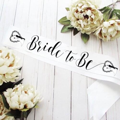 Wedding engagement bachelorette hen party bridal shower decoration Bride to be Bridesmaid maid of honor mother of the groom sash