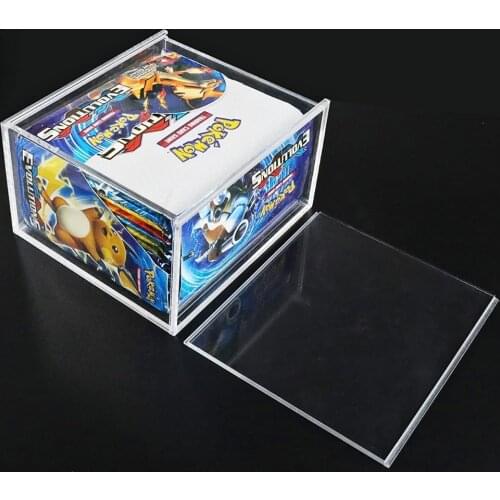 Pokemon Display Booster Case Pokemon Cards Evolutions TCG Game Card Dustproof Box Protector Showcase Case Pokemon Booster Box