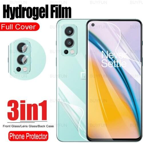3 in 1 Hydrogel Film For OnePlus Nord2 5G HD Full Screen Protector For one plus 1+ nord n200 n10 5g n100 Camera Protective Film