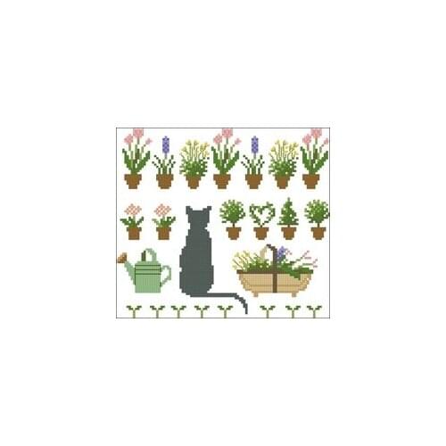 NN xiaoyi cotton self-matching cross stitch Cross stitch RS cotton comes with no prints Qingmuhezi in flower bed