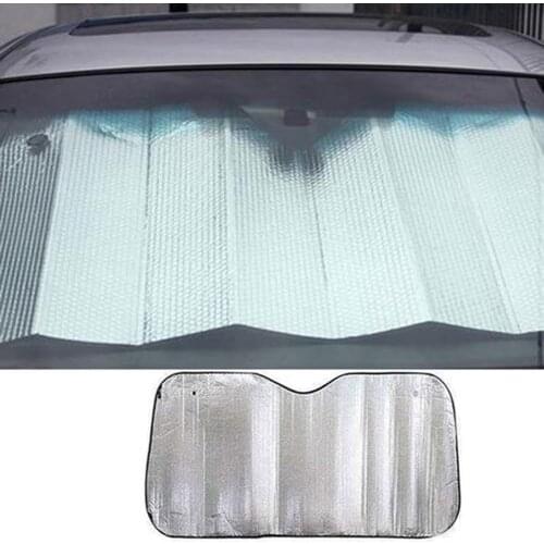1pc 130 x 60Cm Front Car Sunshade Cover Windshield Standard Sun Shade Keeps Vehicle Cool-UV Ray Protector Sunshades Styling