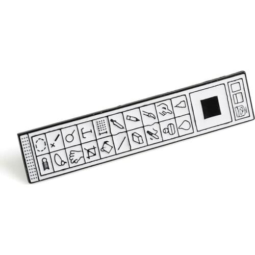 Creative Photoshop Toolbar Brooch Picture Processing PS Tool Enamel Pin Icon Art Designer IRL manifestation Badge Gift Jewelry