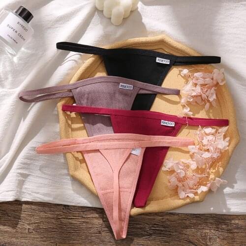 New Cotton Thread Thongs Women Sexy G-string Panties Girl Underpants Low-waist T-back Underwear Female Lingerie