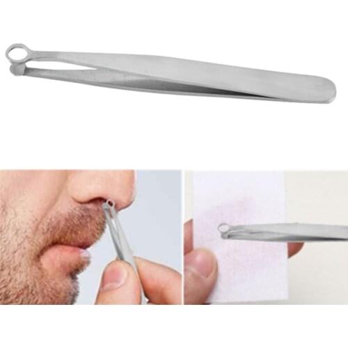 Nose Hair Trimming Tweezers Universal Stainless Steel Eyebrow Manicure Face Nose Hair Cut Trimming Hair Remover Scissors Clip