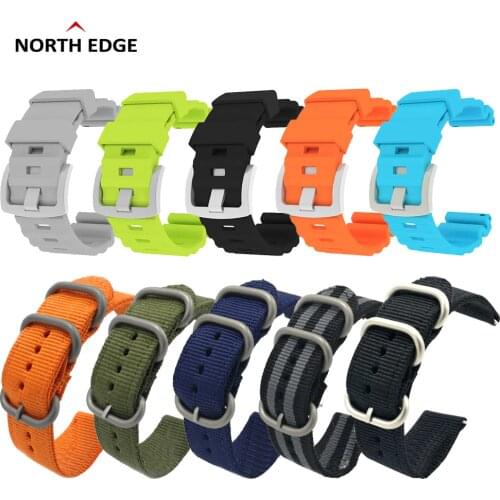 24mm Smart Watch Strap Nylon/Silicone Watchband For North EDGE Apache /Gavia 2 Smart Watch Outdoor Women Men Watch Band