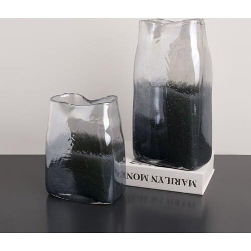 Nordic glass vase creative simple modern hydroponic living room flower arrangement gradient flower device dining table porch