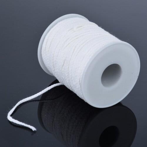 1Set Spool of Cotton Square Braid Candle Core 2.5mm Width Flat DIY Household Wax Core Candle Making Supplies