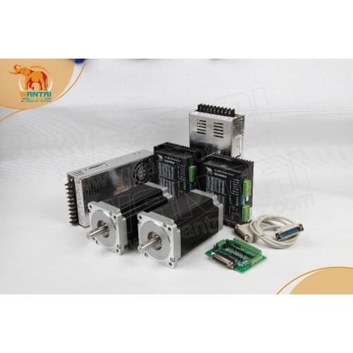 2Axis Nema34 1600oz,3.5A,Dual Shaft 85BYGH450C-012B &Driver High Recommend!! Popular in CNC Router or Mill wantai stepper motor