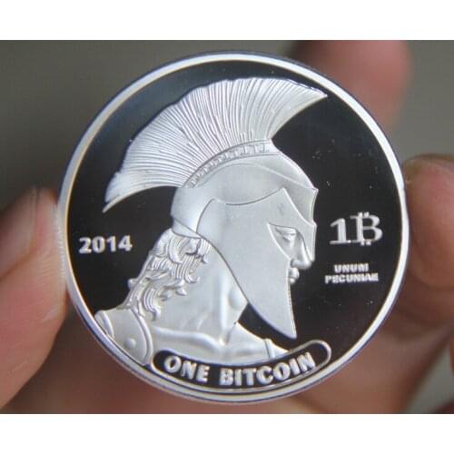 2014 helmet BTC Gold Plated Bitcoin Bit coin Ripple Litecoin Ethereum Collection Gift 40mm Cryptocurrency Coin M