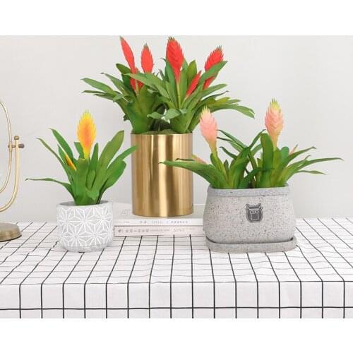 3 Pcs/Lot Artificial 2 heads tropical succulent plants plastic fake plants wholesale diy living room home decoration hotel decor