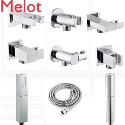 Bathroom Accessories Spray Hand Hold Shower Rainfall Brass Shower Holders Shower Hose 1.5m Polished Chrome Color