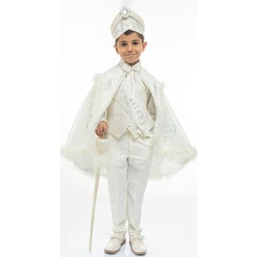 Beylerbeyi Monogram Cape Prince Sunnet Suit Kid Dress 1-14 Age Birthday and party-event costume Child Dress SULTAN