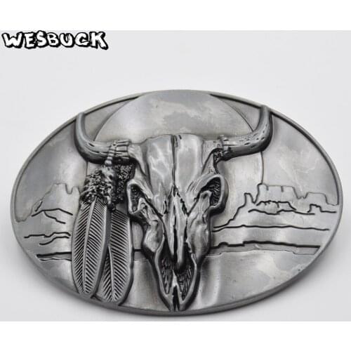 WesBuck Brand Big Bull Head Belt Buckles