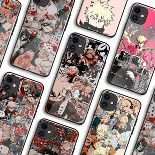 My Hero Academia Katsuki Bakugo Kacchan Phone Cases For iPhone 11 12 Mini Pro XS Max 6s X XR 7 8 Plus SE Soft Shell Glass Cover
