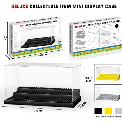 3 Steps Display Case/Box Dustproof Showcase Base Plate Building Blocks Acrylic Collectible Display Box Action Figures Showcase