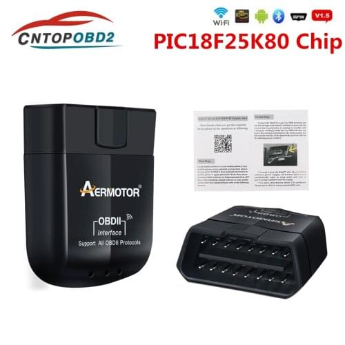 OBD2 ELM327 V1.5 Bluetooth/wifi PIC18F25K80 OBD2 Scanner Car Diagnostic Tool Support For Android/IOS/PC Symbia OBDII Code reader