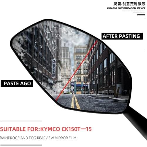 SPIRIT BEAST Suitable G150 Rearview Mirror Film Modification Scooter CK150T-15 Reverse Mirror Anti-rain fog and anti-dazzling Fi