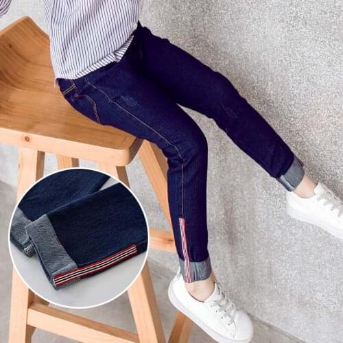 Girls jeans autumn trousers 2020 new big childrens tide Korean casual childrens pants