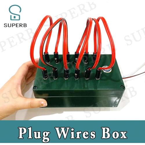 Escape room takagism game props plug wire box all the wires are inserted into the right sockets to unlock charmber room superb