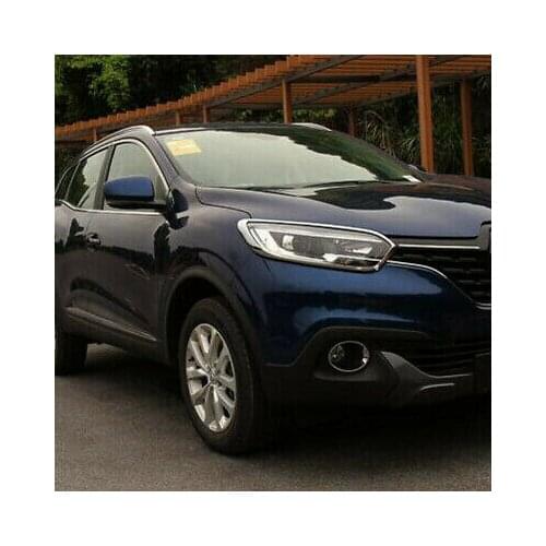 2 PCS ABS Chrome Trim Front Head Light Lamp Cover For Renault Kadjar 2016-2018