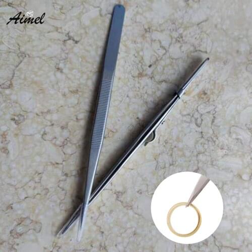 Quality Stainless Steel Jewelry Tweezers DIY Jewelry Diamond Gem Tool Locked Diamond Tweezers Electronic Component Pick Up Tools