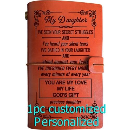 Engraved Leather journal personalized gifts to my husband BJ285 Customized Notebook A5 Dropshipping Supplier US Store Diary