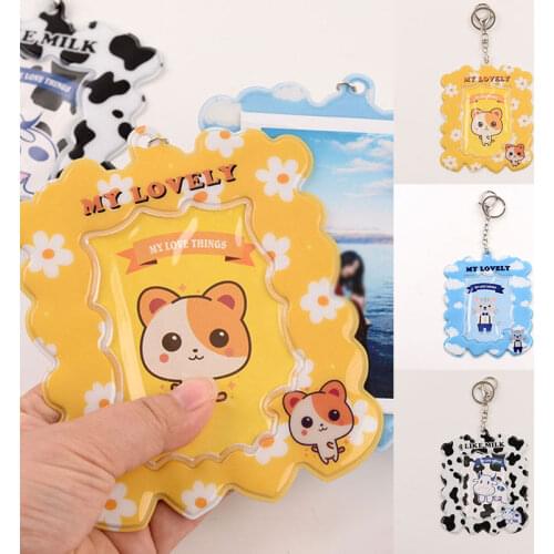 Multifunctional Card Holder Key Ring INS Photocard Holder Keychain Fashion Korea Style Bank ID Holders Key Ring Home Decorations