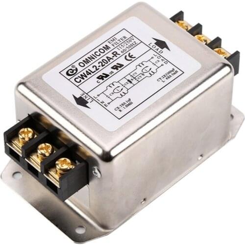 Power EMI Filter 220V10A Two-stage Terminal Block Rail Type CW4L2-6A/10A-R