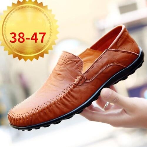 Men Casual Shoes British Male Loafers Driving Doug Shoes High Quality Moccasins Slip-On Fashion Spring Autumn Gommino Big Size