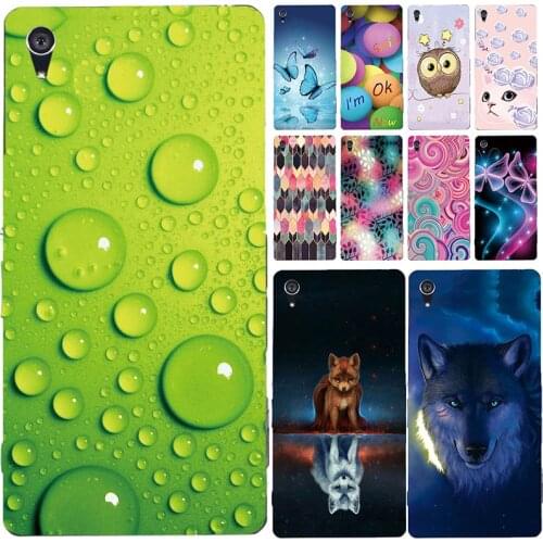 Soft Phone Case for Sony Xperia Z2 D6503 D6502 L50W Cases Panda Funda Colorful Flower Silicone TPU Back Cover Shell