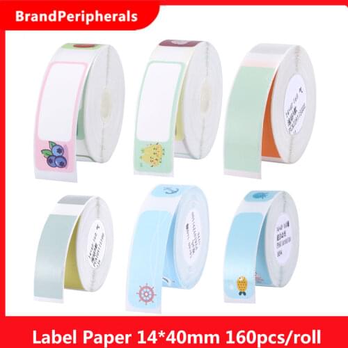 Thermal Printing Label Paper Barcode Price Size Name Blank Labels Waterproof Tear Resistant 14*40mm 160pcs/roll