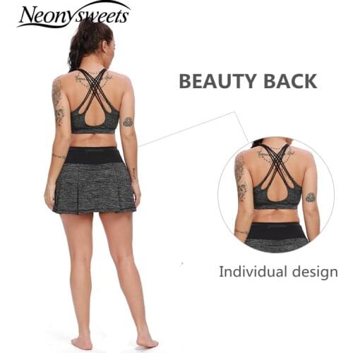 Neonysweets 2021 Summer New Suit Female 3 Pieces Woman Set Seamless Yoga Set Gym Clothing Workout Clothes For Women Gym Set