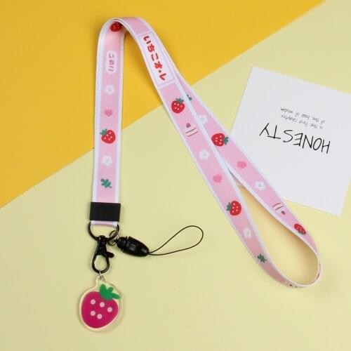 New Beautiful Flowers Broadband Nylon Adjustable Mobile Phone Lanyard for iPhone 11 Xs Lanyard Neck Strap Hang Rope