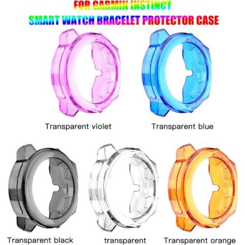 New TPU Shatterproof Dust-proof Transparent Protective Case Protector For Garmin Instinct Smart Sports Watch Smart Accessories