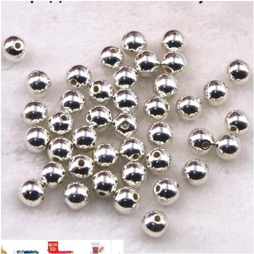 Wholesale Pick Size 4.6.8.10.12mm ABS Color Silver Imitation Pearl Beads Round Loose Beads For DIY Bracelet Making