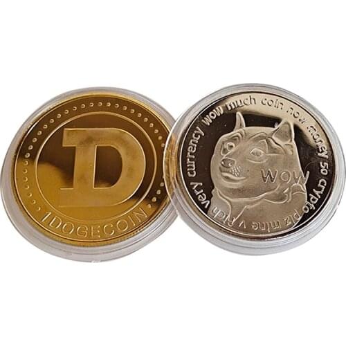 Dogecoin Coin Commemorative Coins Cute Dog Pattern Souvenir Collection Gifts Home Decoration Crafts Desktop Ornaments
