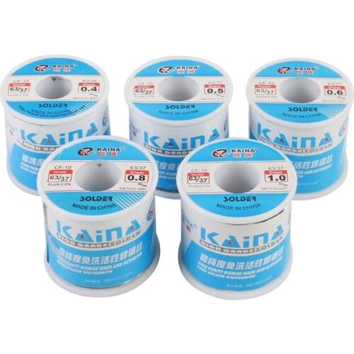 5pcs/set 0.3mm/0.4mm/0.5mm/0.6mm/0.8mm Mechanic Green Low Temperature Lead Free Soldering Tin Wire 40g Sn42/Bi58 Soldering Wire