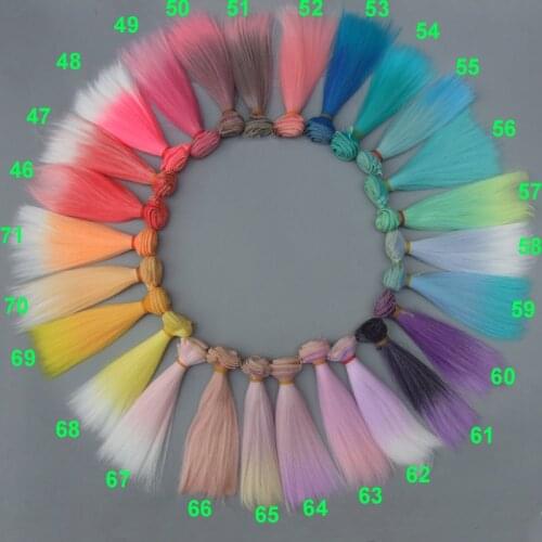 15cm wholesales Straight Hair DIY Hair/wigs For BJD for monster high for barbie dolls diy handmada doll trees