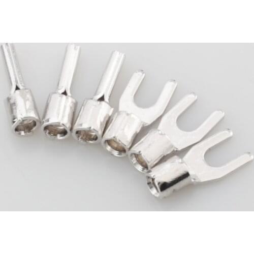 VIBORG VP201R+VP202R Pure Copper Rhodium plated High-end Power Connector for Y Lug terminal 3spade+3banana