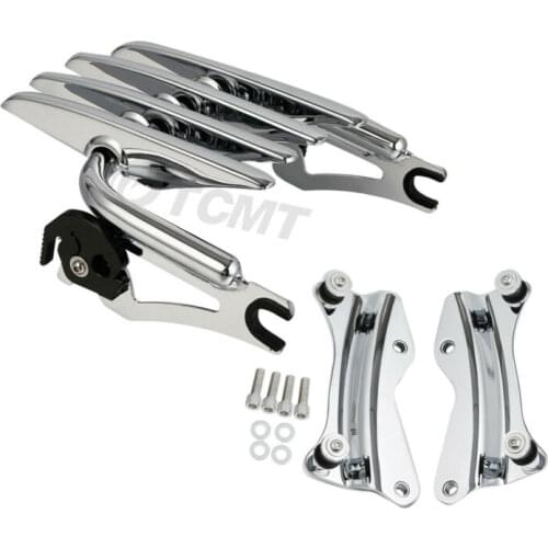 Motorcycle Detachable Stealth Luggage Rack &4 Point Docking For Harley Touring Road King Street Glide Road Glide 14-20