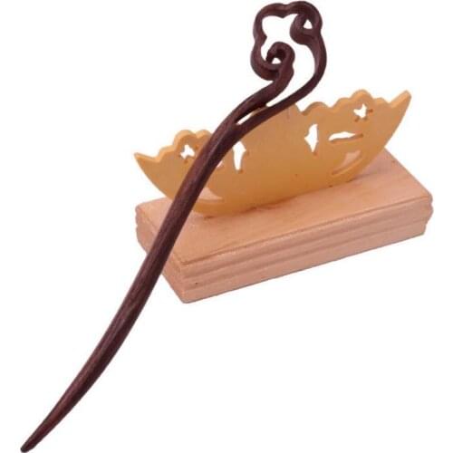 Hair Sticks Vintage Hairpin Chinese Style Wood Woman Lady Ancient Accessories Decorate Elegant Adult Gifts Headwear 17.5Cm